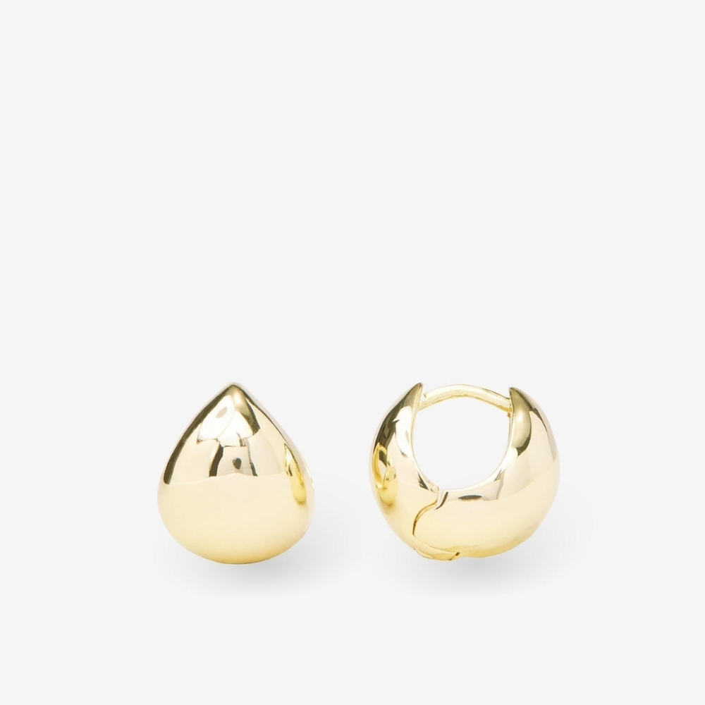 Melinda Maria Lil Norah Gold Clicker Hoops Teardrop Earrings New - FIRM ✨️